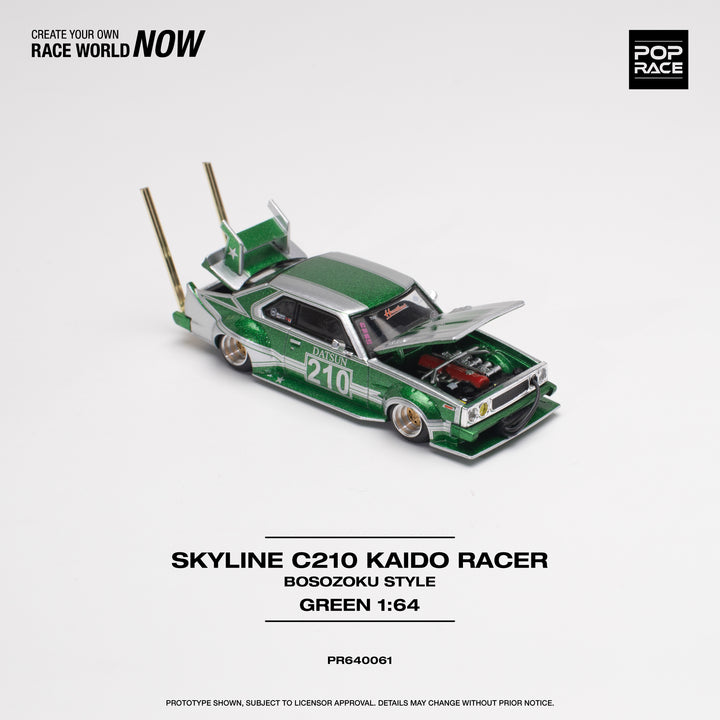 POPRACE 1:64 Skyline C210 Kaido Racer (BOSOZOKU STYLE) PR640061