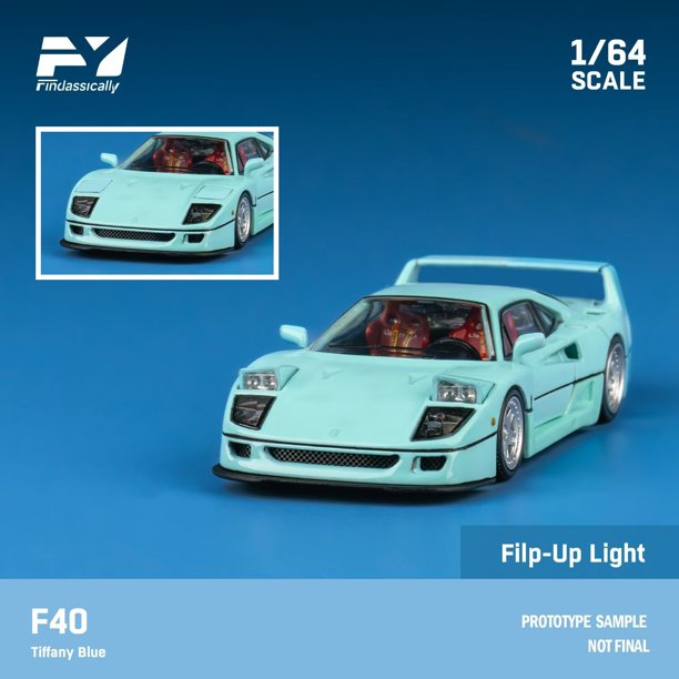 フェラーリ F40 ライトブルー 1/64 Finclassically 1/64 フェラーリ F40 アイスブルー : キッドボックス