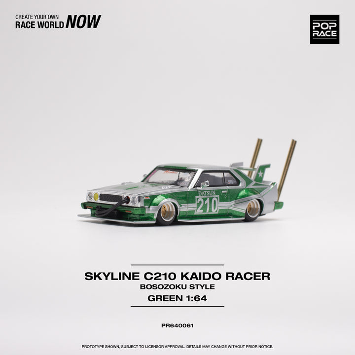POPRACE 1:64 Skyline C210 Kaido Racer (BOSOZOKU STYLE) PR640061