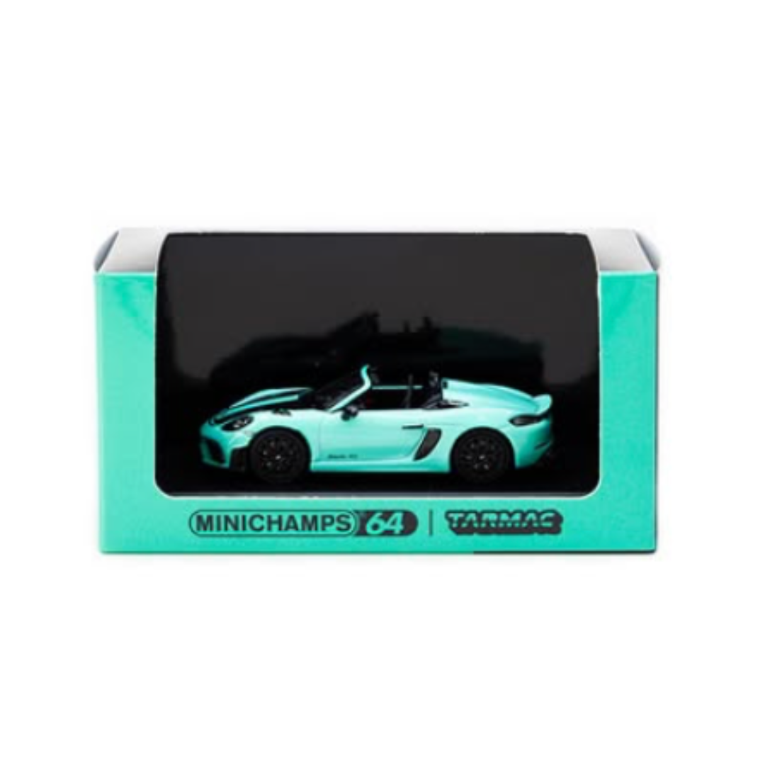 Minichamps X Tarmac Works 1:64 Porsche 718 Spyder RS Mint Green - COLLAB64 T64MC-008-MG
