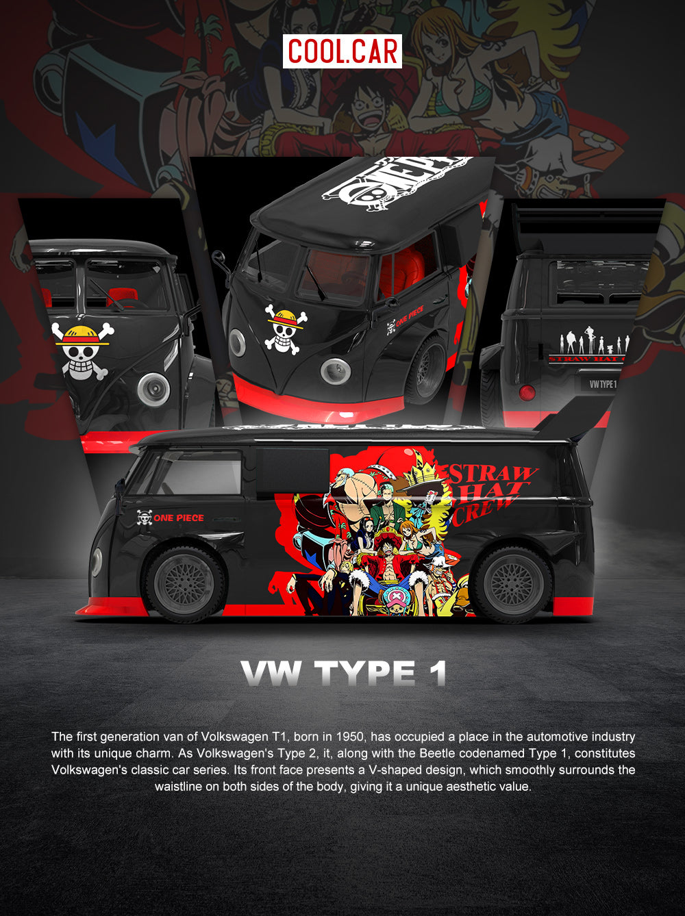 COOL CAR ミニオン トレーラー 1:64 Preorder] Cool Car 1:64 Volkswagen TI PICKUP One Piece Black