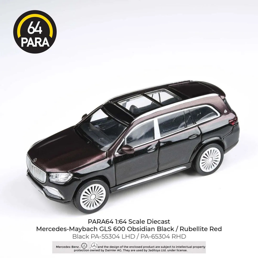 Para64 1:64 Mercedes-Maybach GLS – Obsidian Black / Rubellite Red