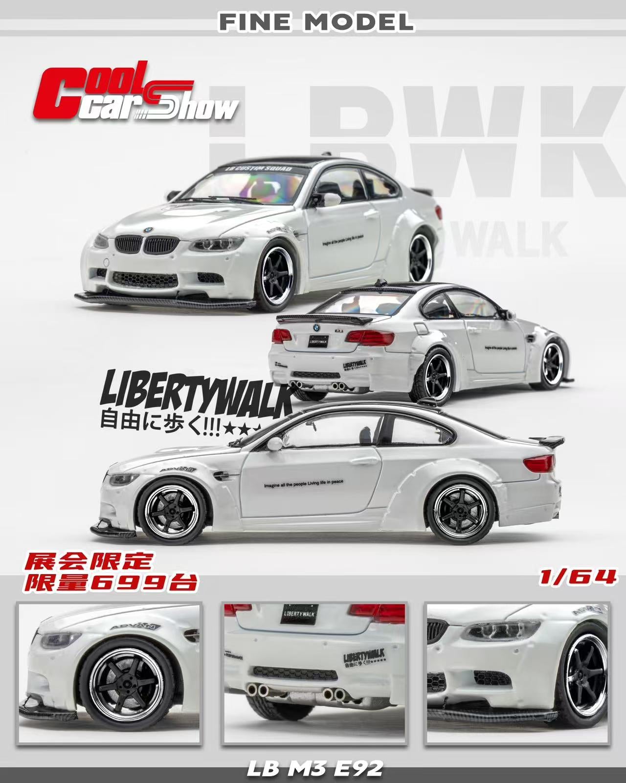 m3 フラクション Preorder] Fine Model 1:64 LB BMW M3 E92 Shenzhen exhibition