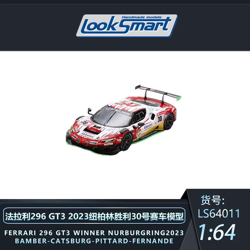 Preorder] Looksmart 1:64 Ferrari 296 GT3 2023 WINNER Nürburgring