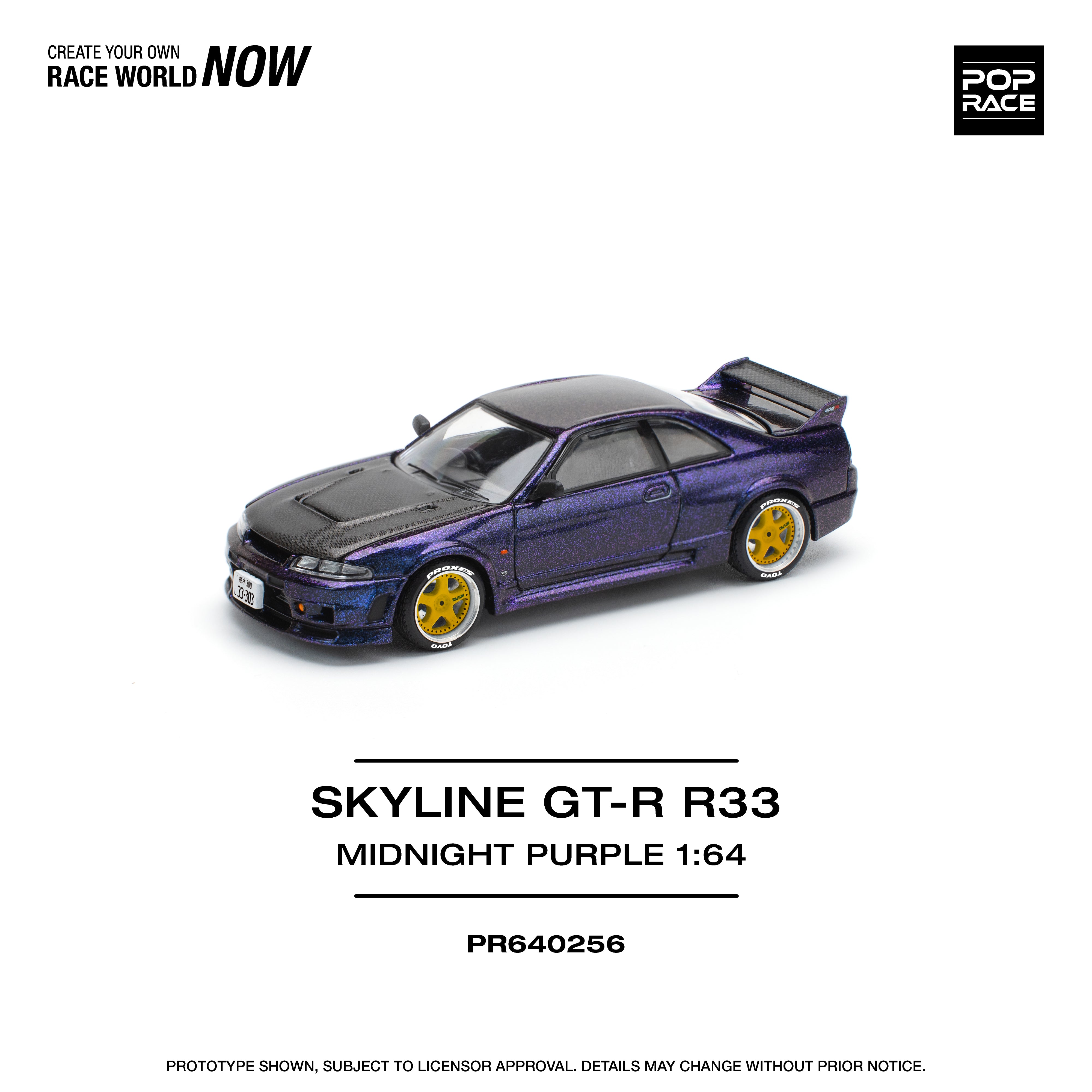 Preorder] POPRACE 1:64 NISSAN SKYLINE GT-R R33 NISMO MIDNIGHT