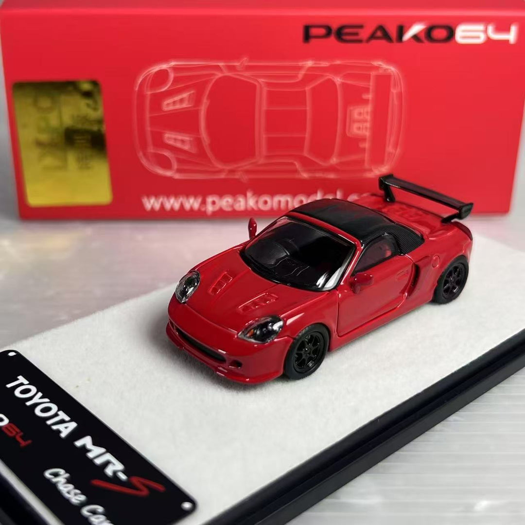 Peako 1:64 Toyota MR-S Hong Kong IMX2024 Special Edition - Red With Black Top