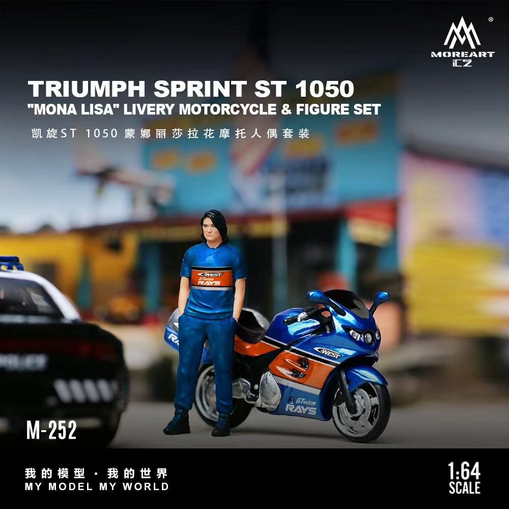Preorder] MoreArt 1:64 Triumph Sprint ST 1050 Motorcycle Figure