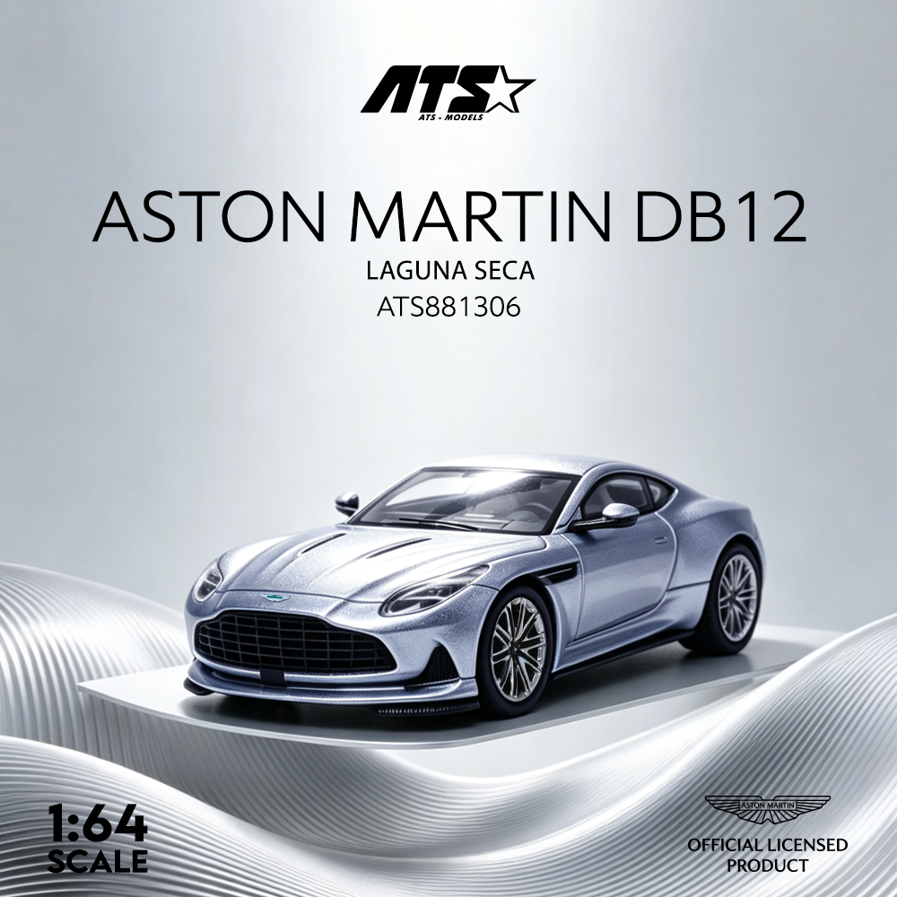 Aston Martin カタログセット Preorder] ATS Model 1:64 Aston Martin DB12 Silver/Metallic Brown