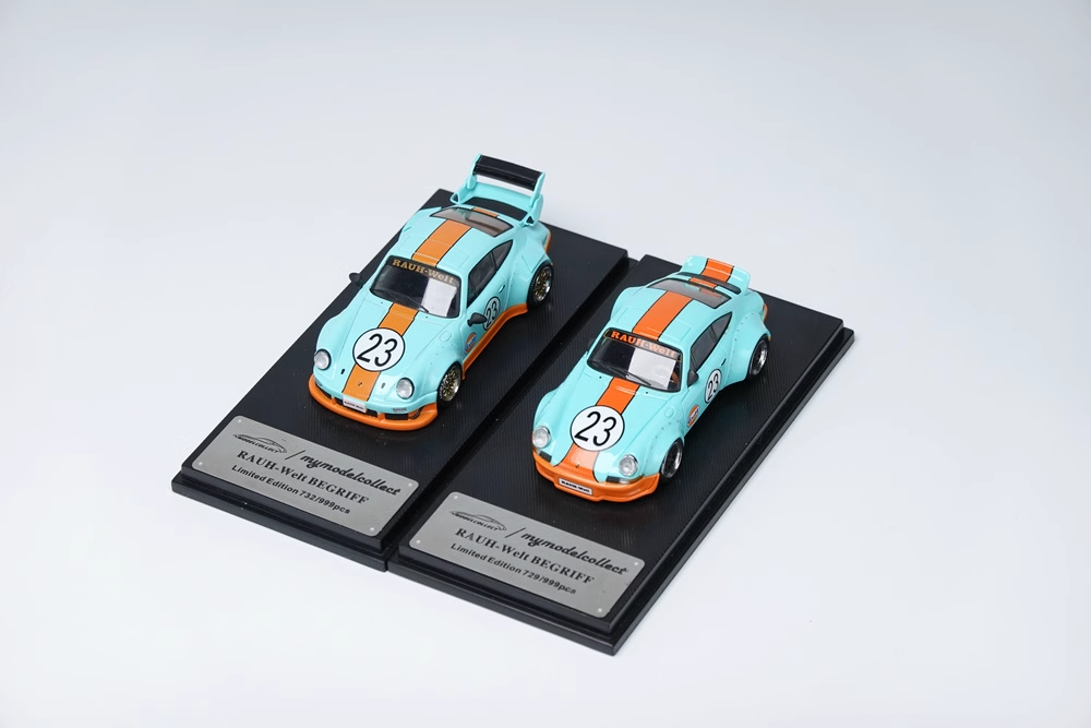Model Collect 1:64 Porsche Rauh-Welt RWB930 Ducktail - Gulf