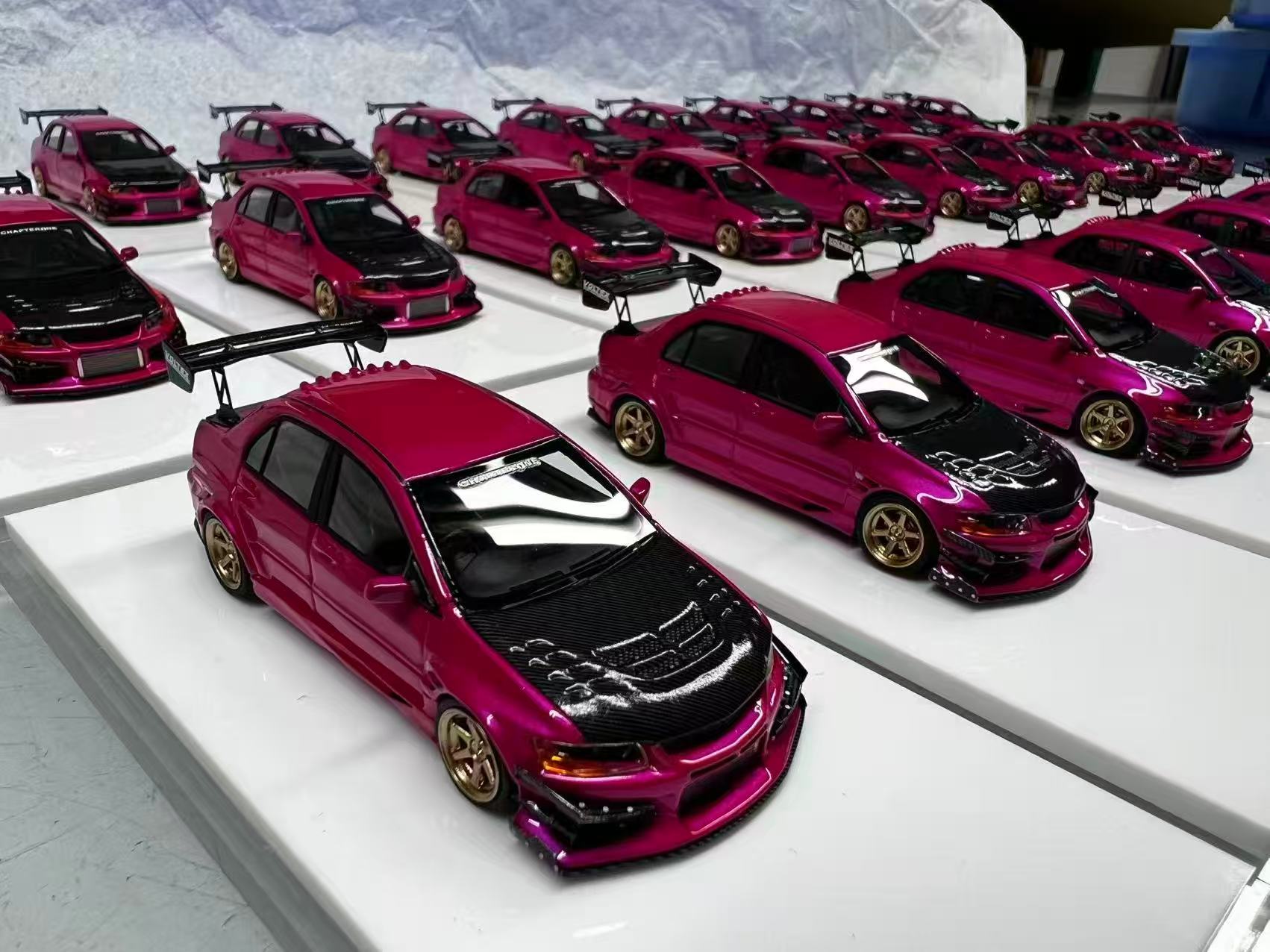 1/64 404 error 三菱 ランエボ EVO IX VARIS ピンク 404error 1:64 Mitsubishi EVO9 Varis Customized in Malaysia - Pink