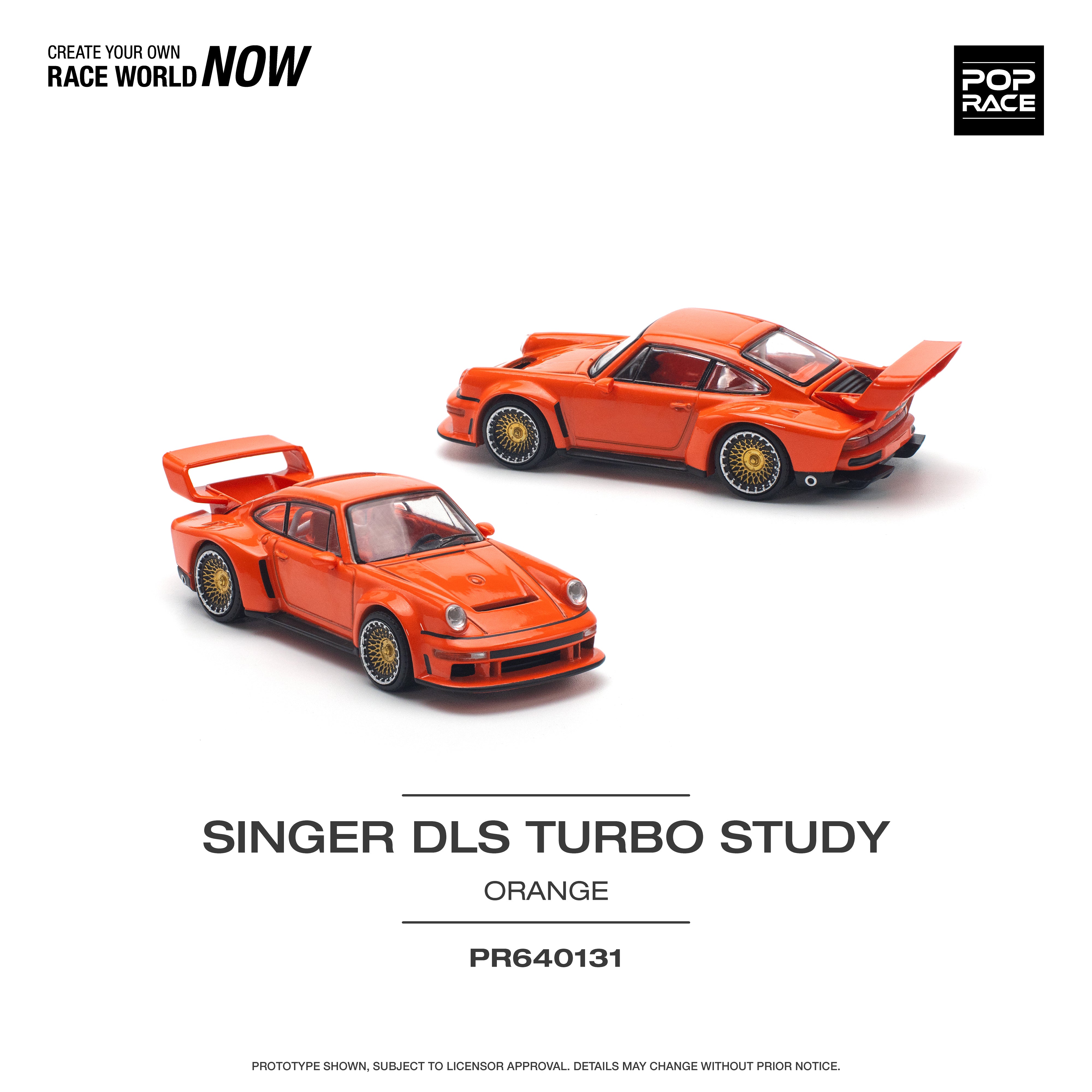 500限定 Singer 911 DLS Turbo Track 1/64 POPRACE 1:64 SINGER DLS TURBO (TRACK) ORANGE PR640131 – Horizon