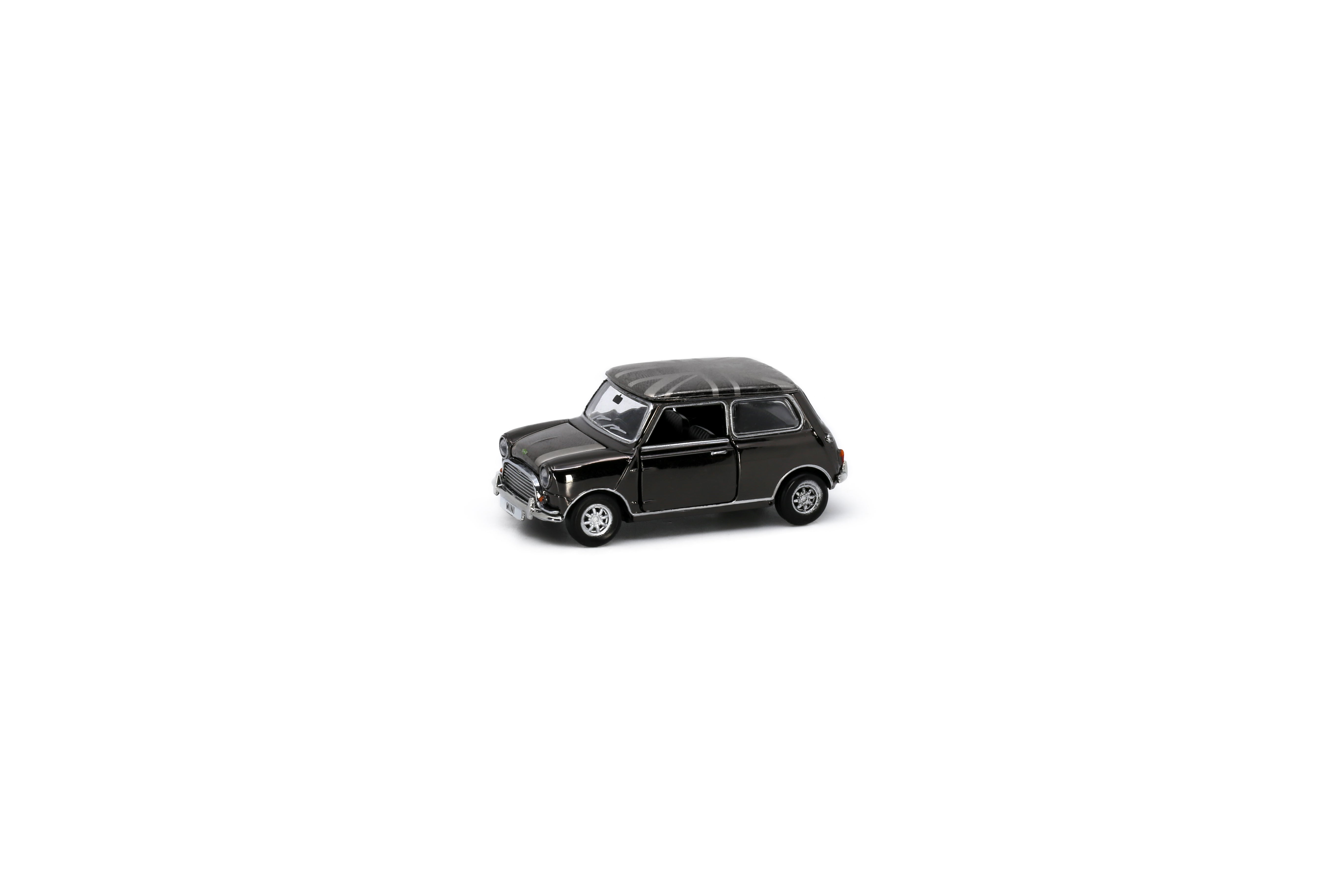 Tiny City 1:50 Mini Cooper Union Jack Roof (Chrome Black) (RHD