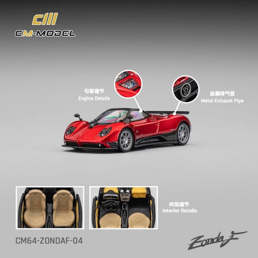 Preorder] CM Model 1:64 Pagani Zonda F Rosso Dubai CM64-ZondaF-04