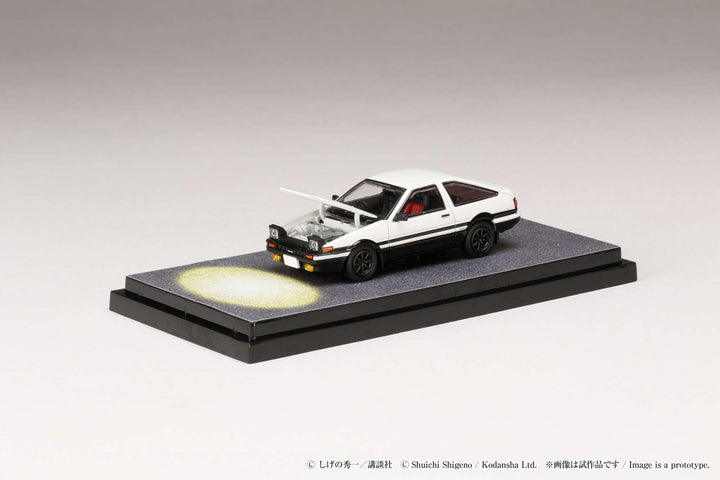 Hobby Japan 1:64 Toyota SPRINTER TRUENO GT APEX (AE86) / INITIAL D Engine Mounted Model with Wataru Akiyama