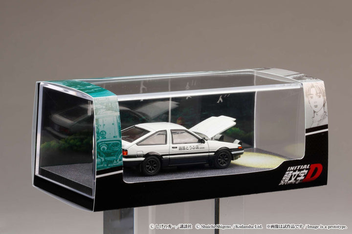 Hobby Japan 1:64 Toyota SPRINTER TRUENO GT APEX (AE86) / INITIAL D Engine Mounted Model with Wataru Akiyama
