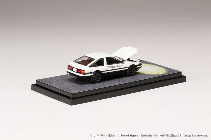 Hobby Japan 1:64 Toyota SPRINTER TRUENO GT APEX (AE86) / INITIAL D Engine Mounted Model with Wataru Akiyama
