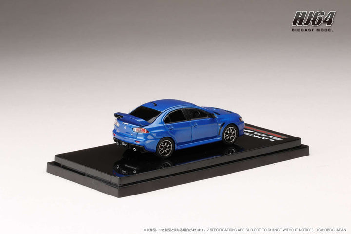 Hobby Japan 1:64 MITSUBISHI LANCER EVOLUTION Ⅹ FINAL EDITION WITH ENGINE DISPLAY MODEL (5 Colors) HJ642053