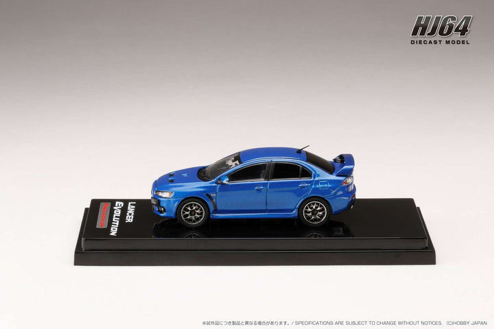 Hobby Japan 1:64 MITSUBISHI LANCER EVOLUTION Ⅹ FINAL EDITION WITH ENGINE DISPLAY MODEL (5 Colors) HJ642053
