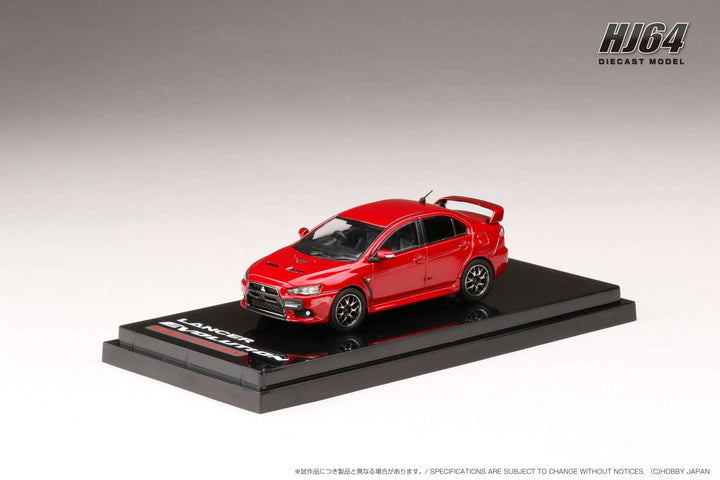 Hobby Japan 1:64 MITSUBISHI LANCER EVOLUTION Ⅹ FINAL EDITION WITH ENGINE DISPLAY MODEL (5 Colors) HJ642053