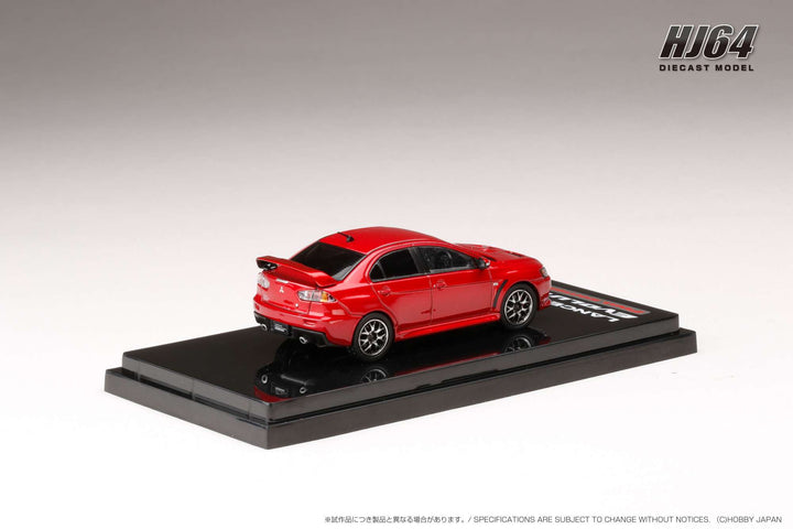Hobby Japan 1:64 MITSUBISHI LANCER EVOLUTION Ⅹ FINAL EDITION WITH ENGINE DISPLAY MODEL (5 Colors) HJ642053