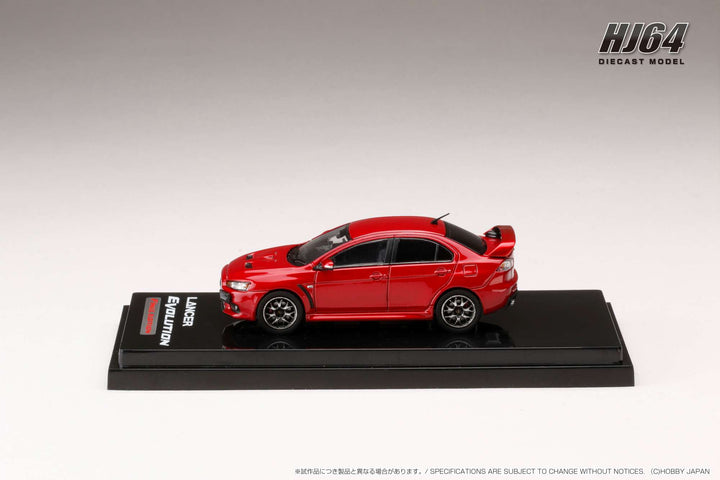 Hobby Japan 1:64 MITSUBISHI LANCER EVOLUTION Ⅹ FINAL EDITION WITH ENGINE DISPLAY MODEL (5 Colors) HJ642053