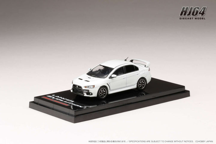 Hobby Japan 1:64 MITSUBISHI LANCER EVOLUTION Ⅹ FINAL EDITION WITH ENGINE DISPLAY MODEL (5 Colors) HJ642053
