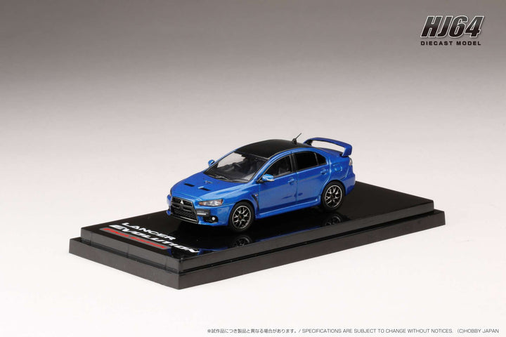 Hobby Japan 1:64 MITSUBISHI LANCER EVOLUTION Ⅹ FINAL EDITION WITH ENGINE DISPLAY MODEL (4 Colors)