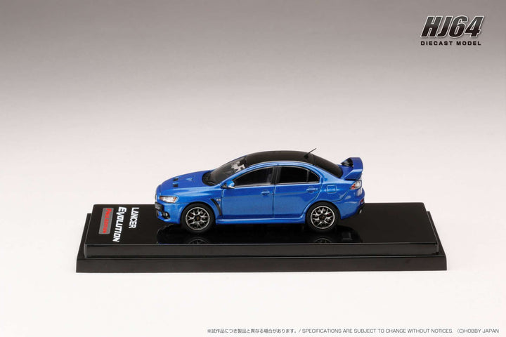 Hobby Japan 1:64 MITSUBISHI LANCER EVOLUTION Ⅹ FINAL EDITION WITH ENGINE DISPLAY MODEL (4 Colors)