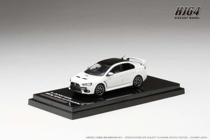 Hobby Japan 1:64 MITSUBISHI LANCER EVOLUTION Ⅹ FINAL EDITION WITH ENGINE DISPLAY MODEL (4 Colors)