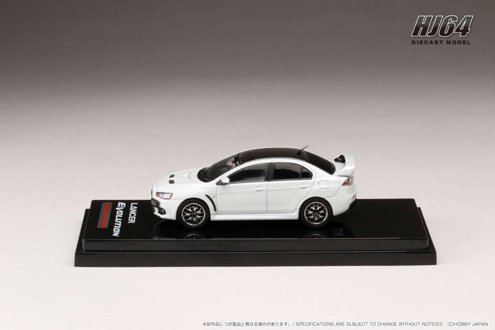 Hobby Japan 1:64 MITSUBISHI LANCER EVOLUTION Ⅹ FINAL EDITION WITH ENGINE DISPLAY MODEL (4 Colors)