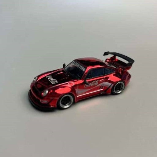 Flame 1:64 Porsche RWB 993 Coca-Cola Chrome Red – Horizon Diecast