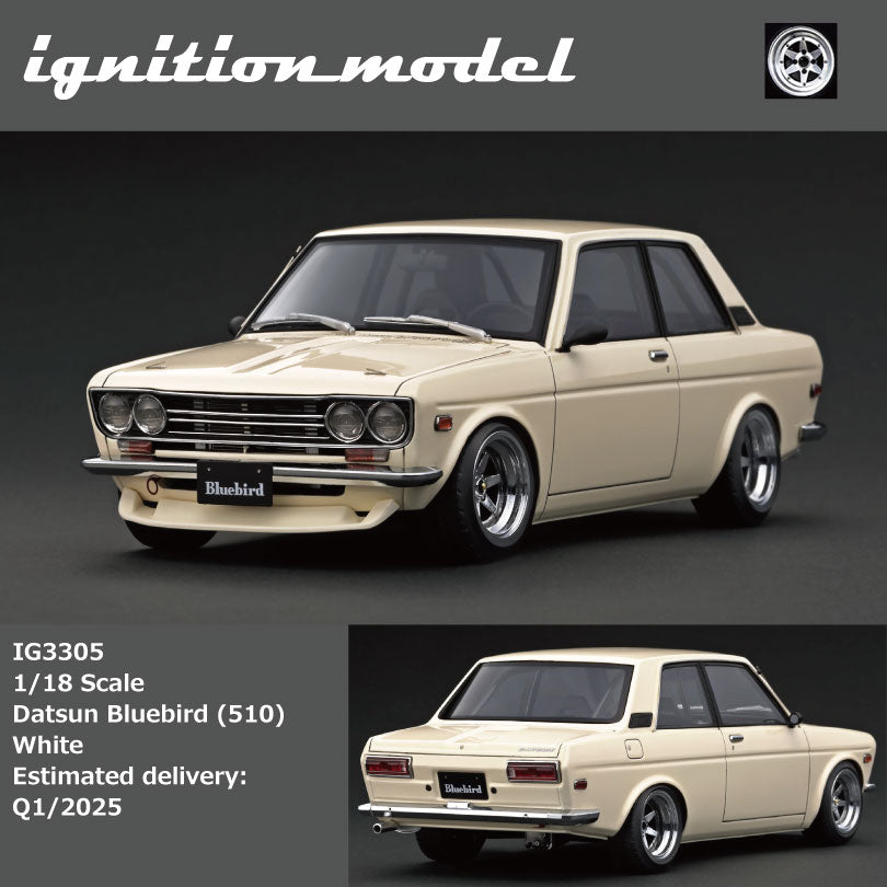 Preorder] Ignition Model 1:18 Datsun Bluebird (510) White IG3305 – Horizon  Diecast