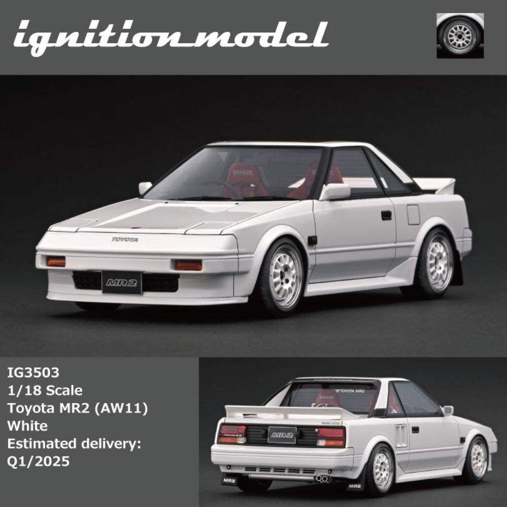 Ignition Model 1:18 Toyota MR2 (AW11) - White – Horizon Diecast