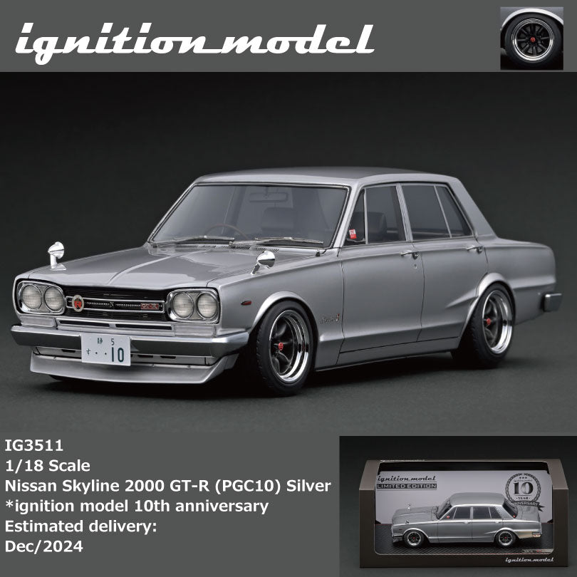 Ignition Model 1:18 Nissan Skyline 2000 GT-R (PGC10) Silver