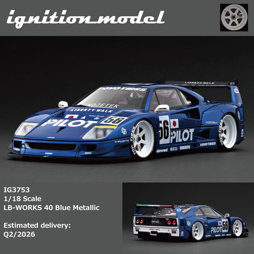 Ignition Model 1:18 LB-WORKS 40 Blue Metallic IG3753 – Horizon Diecast