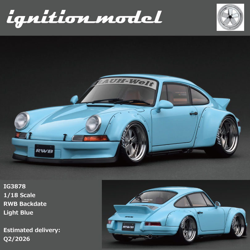 Preorder] Ignition Model 1:18 RWB Backdate Light Blue IG3878