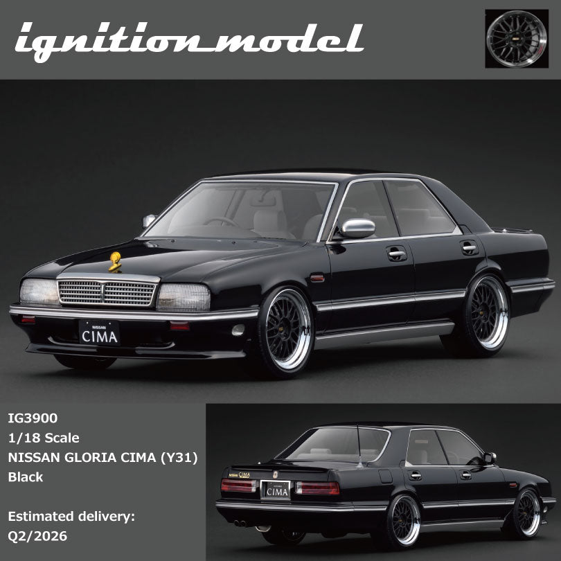 Preorder] Ignition Model 1:18 NISSAN GLORIA CIMA (Y31) Black