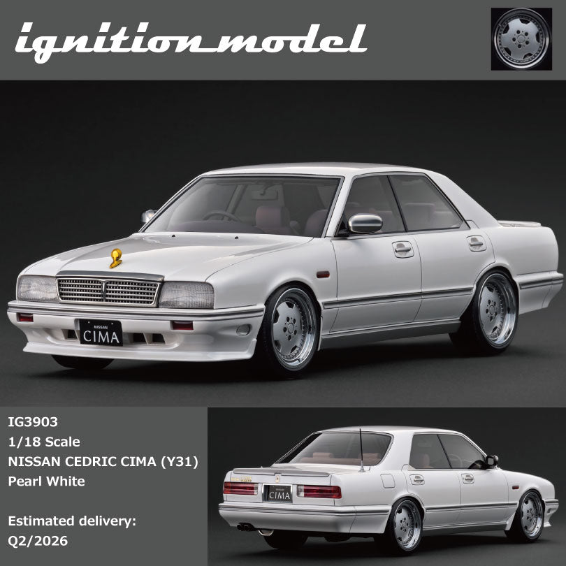 Preorder] Ignition Model 1:18 NISSAN CEDRIC CIMA (Y31) Pearl White