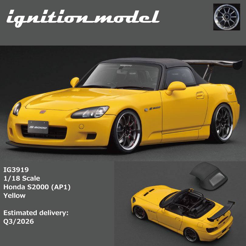 Honda S2000 Yellow 1/18  イグニッションモデル Preorder] Ignition Model 1:18 Honda S2000 (AP1) Yellow IG3919