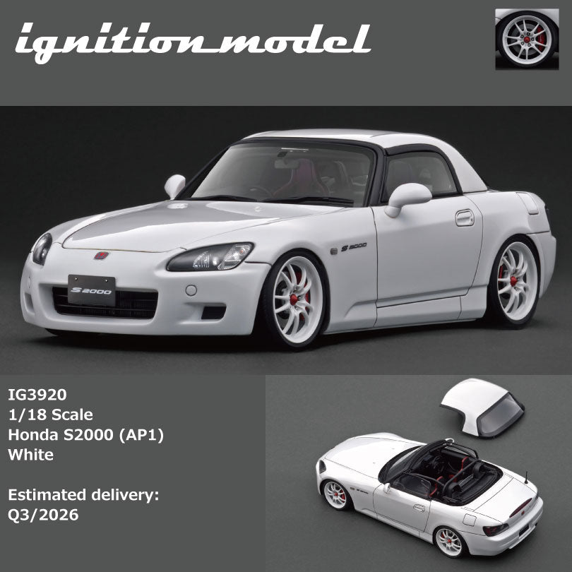 Ignition Model 1:18 Honda S2000 (AP1) White IG3920 – Horizon Diecast