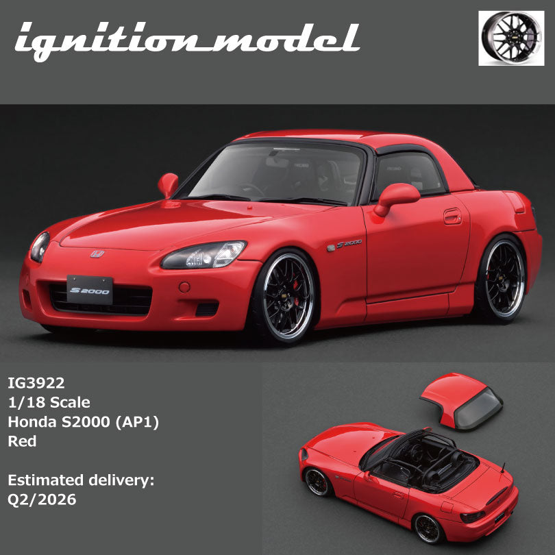 Preorder] Ignition Model 1:18 Honda S2000 (AP1) Red IG3922