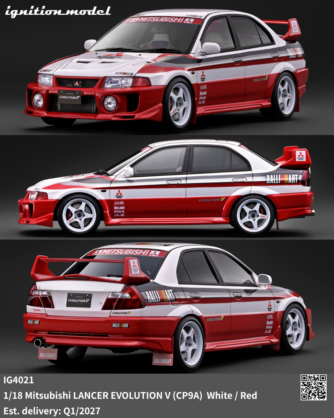 Preorder] Ignition Model 1:18 Mitsubishi LANCER EVOLUTION V (CP9A