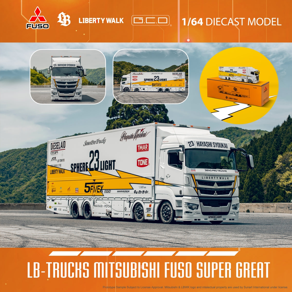 GCD 1:64 LBWK Mitsubishi Fuso Truck – Horizon Diecast