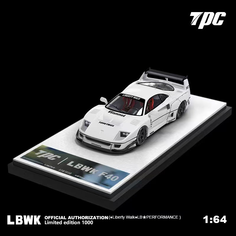 TPC 1:64 LBWK Ferrari F40 Wide Body White – Horizon Diecast