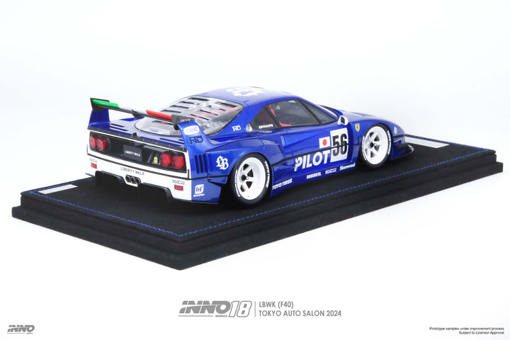 INNO18 1:18 LBWK F40 Blue Tokyo Auto Salon 2024