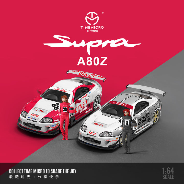 Time Micro 1:64 Toyota Supra A80Z White/Silver TM644430