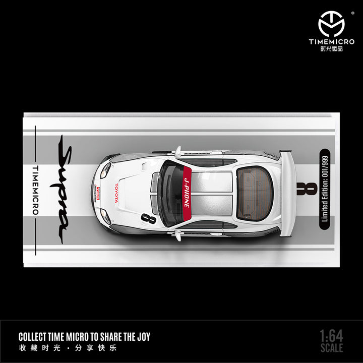 Time Micro 1:64 Toyota Supra A80Z White/Silver TM644430