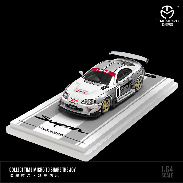 Time Micro 1:64 Toyota Supra A80Z White/Silver TM644430