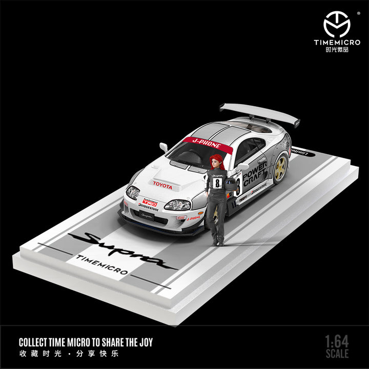 Time Micro 1:64 Toyota Supra A80Z White/Silver TM644430