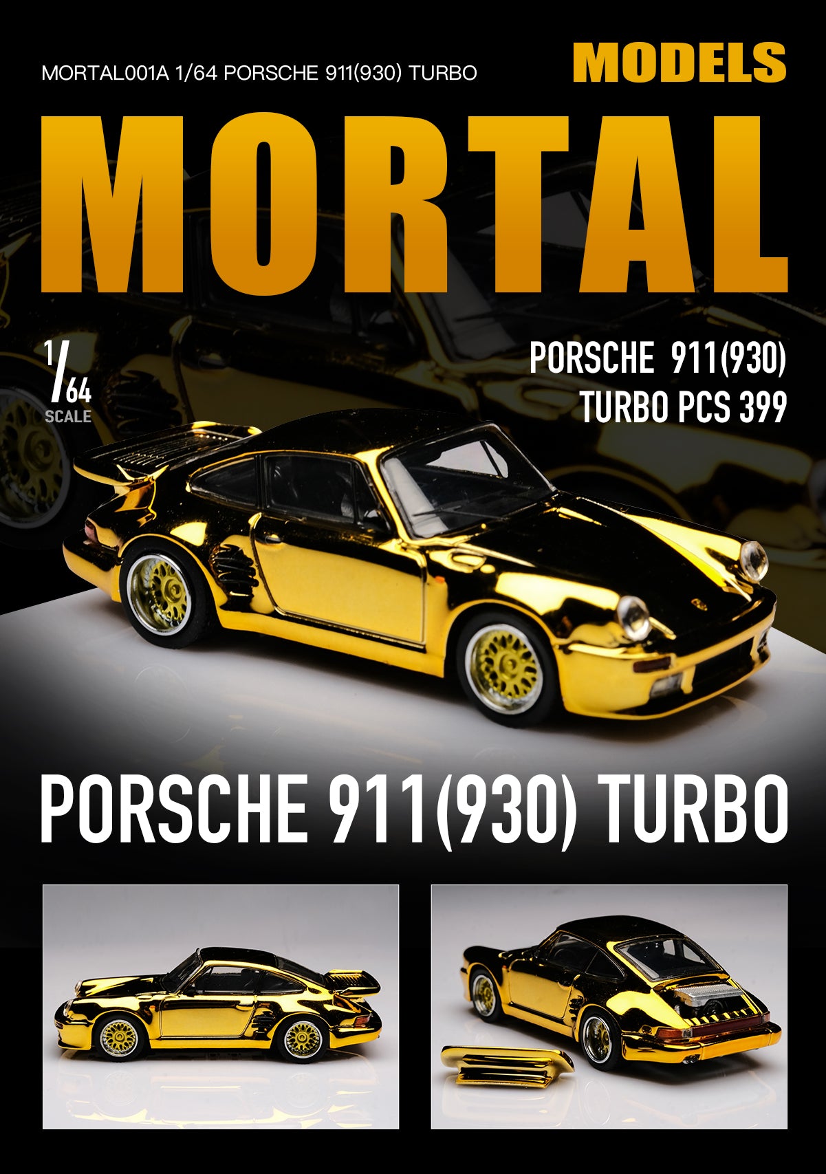 Ebbro Porsche 911 Turbo ゴールド 1/43 Porsche 911 Turbo | House of Modelcars
